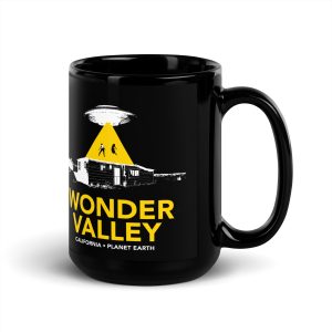 Wonder Valley - Black Glossy Mug