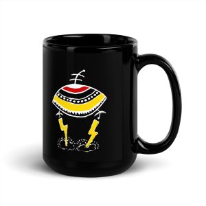 UFO Attack #1 - Black Glossy Mug