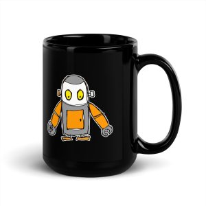 Auto the Robot - Black Glossy Mug